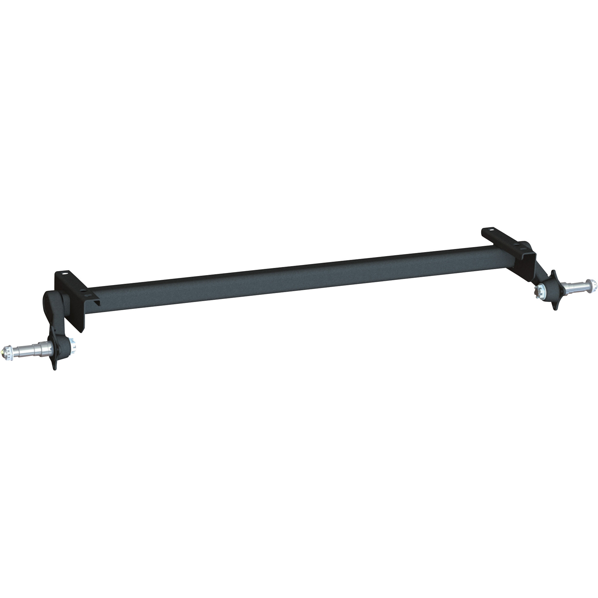 Ultra-Tow Torsion Trailer Axle, 3,500-Lb. Capacity, With Brackets, 1in. Above Axle Tube, 30° Down Start Angle, 69in. Hubface, 74 1/4in.L, 56in. Outside Frame